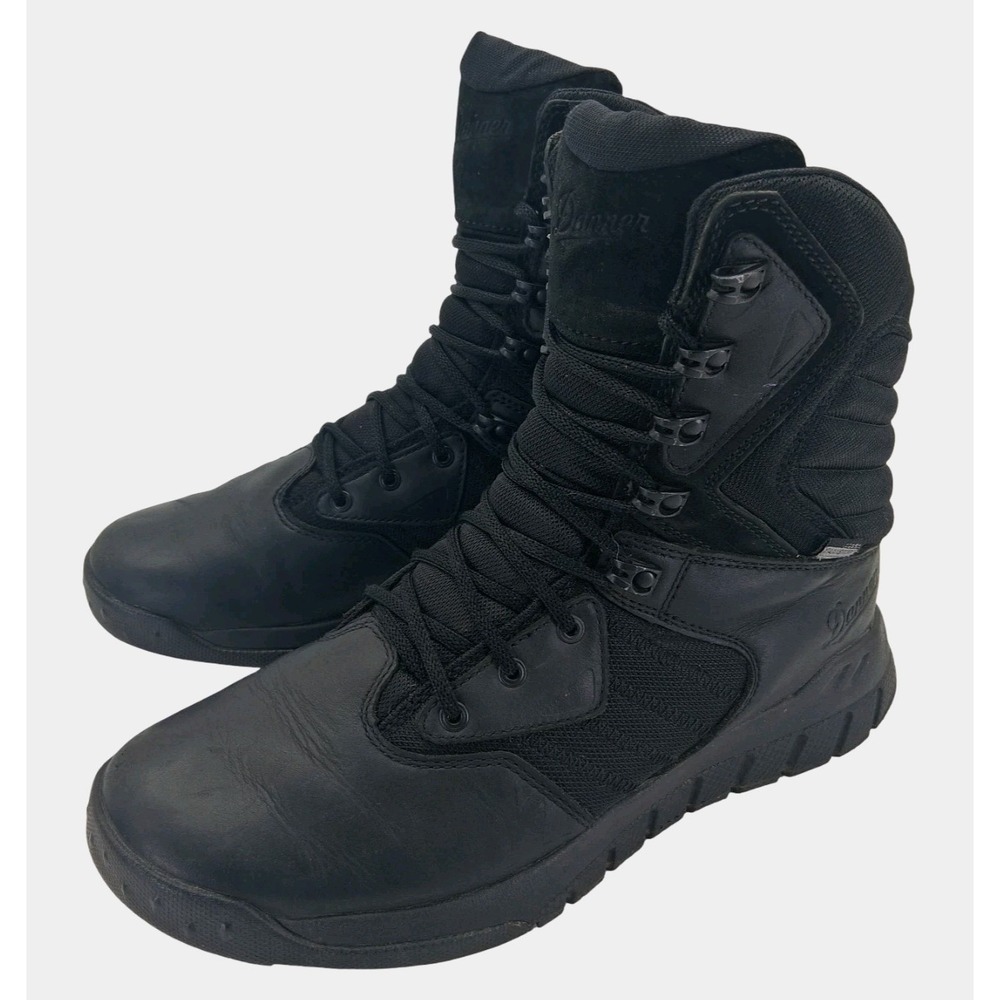 Danner Instinct Tactical Boots Mens Size 11 Black Leather Side Zip Waterproof